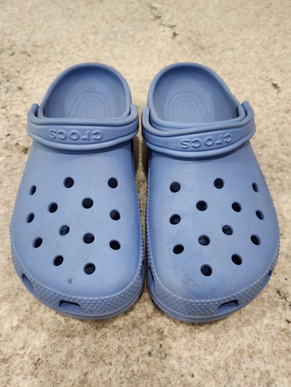 CROCS Blue Purple 9 Men/11 Women EUC